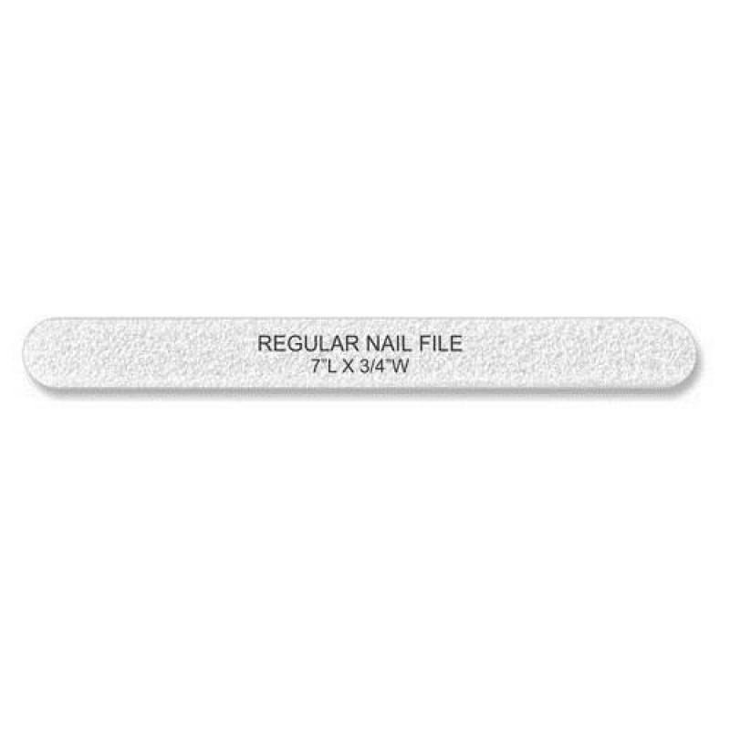 Cre8tion Nail Files REGULAR WHITE Sand, Grit 100.100, 40pks/case, 50pcs/pack, 07011 